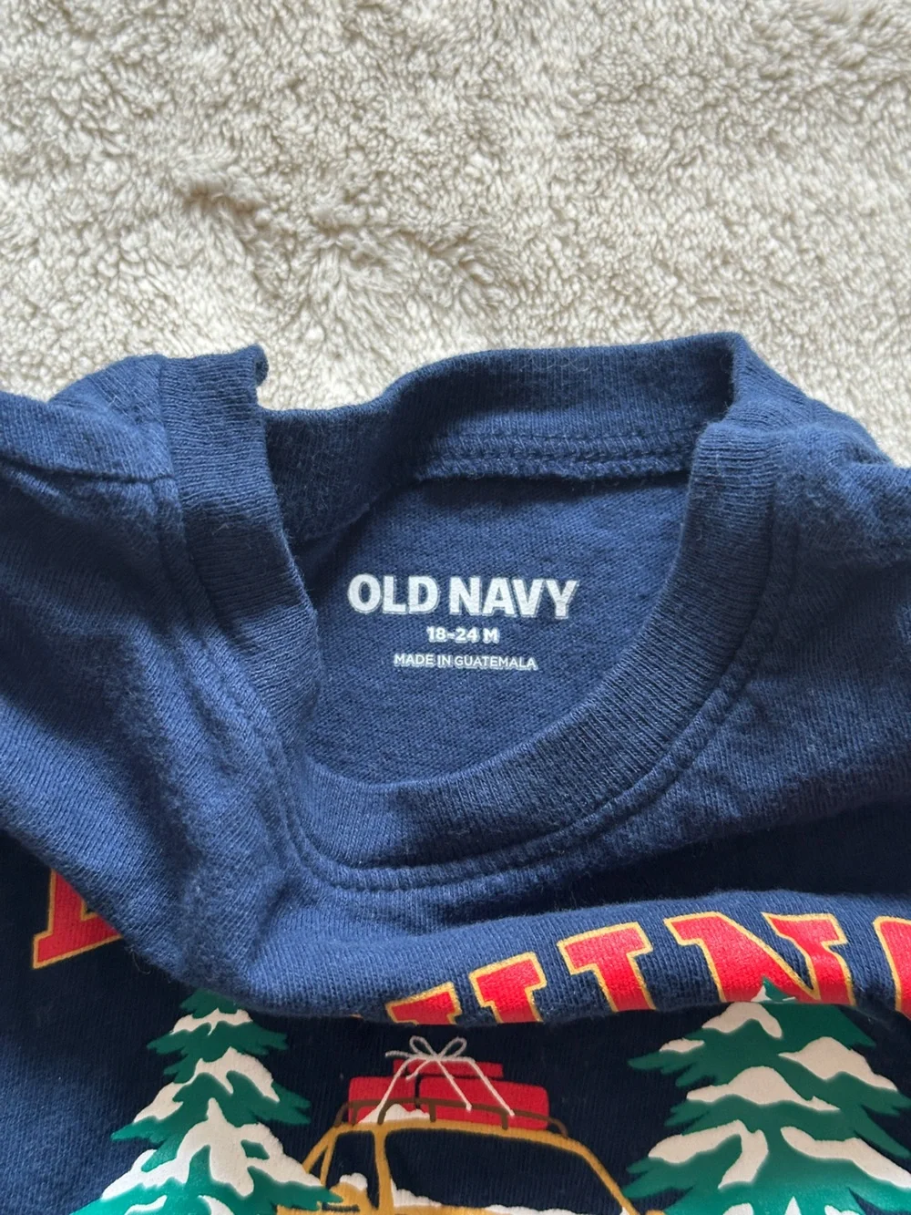 24M Navy 'Dashing' Holiday Graphic Tee